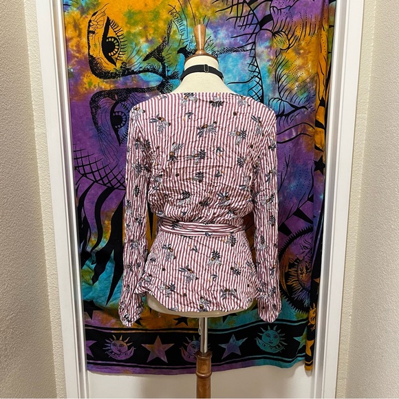 🌈 Lovely walnut art wrap blouse - Picture 8 of 11